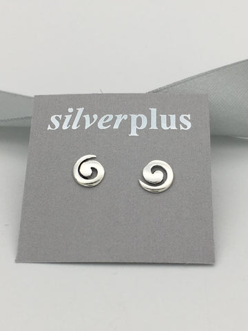 Tiny Swirl Stud Earrings