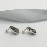 Marcasite Hinged Stud Earrings