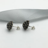 Marcasite and Silver Cluster Stud Earrings