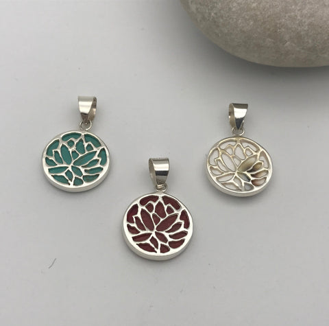 Lotus Flower Stone Pendant