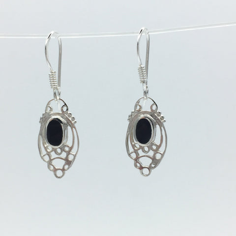 Delicate Inlaid Drop Earrings