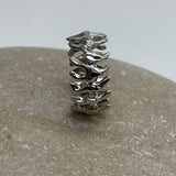 Sterling Silver Gold Vermeil Bone sz 7 1/2 Ring