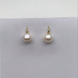 Freshwater AAAA Pearl 8-9 mm Gold Earrings