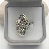 Sterling Silver Four Petal Twist Ring