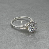 Diamond 9mm Solitaire With Baguettes Ring