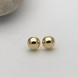 Large Silver Domed Stud Earrings