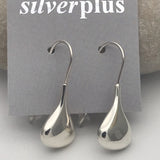 Sterling Silver Shiny Bulb Shape Fixed Earrings