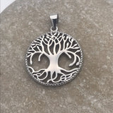 Tree of Life with Twist Edge Pendant