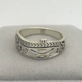 Sterling Silver Multi-pattern Egyptian Ring