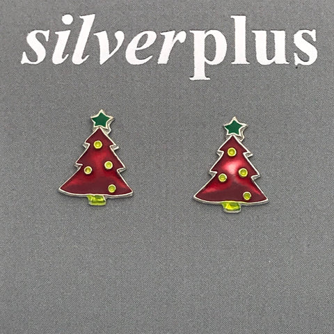 Christmas Tree Coloured Earrings