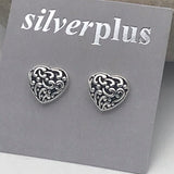 Heart Scrolls Stud Earrings