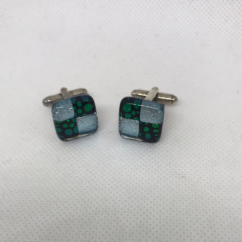 Cufflinks hand made glass