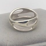 Sterling Silver Contemporary Silver Waves Ring