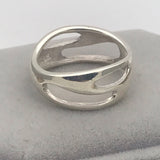 Contemporary Silver Waves Ring