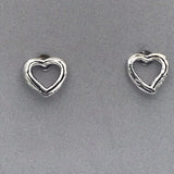 Dainty Open Etched Heart Earrings