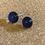Hand made glass earrings 9mm
