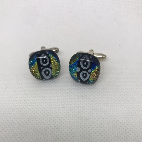 Cufflinks hand made glass