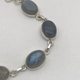 Sterling Silver Labradorite Bracelet with 8 stones