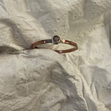 Sterling silver stacker ring with stone