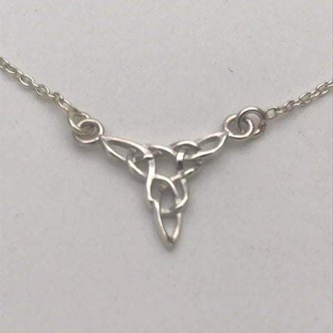 Simple Silver Celtic Triquetra Necklace