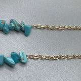 Glasses/Spectacles/Sunglasses 
Blue Turquoise Gold Chain Strap