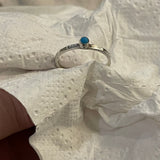Sterling silver stacker ring with stone
