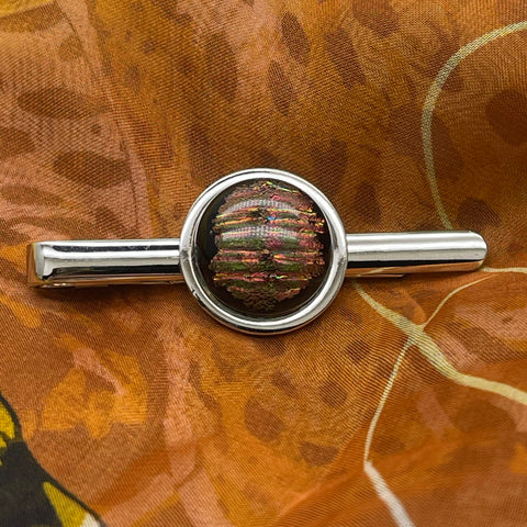 Hand made glass tie pin