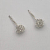 Sterling Silver Dinky Double Etched Coil Earrings