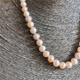 Pearl White Pink and Lilac Necklace