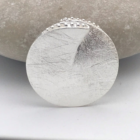Brushed Silver Fold Pendant