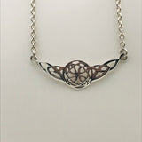 Silver Celtic Knot Circle Necklace