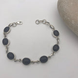 Semi precious black stone bracelet