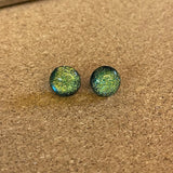 Hand made glass earrings 12mm