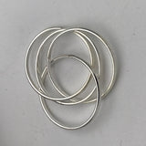 Sterling Silver Russian Wedding Four Band Womens Ring