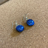 Hand made glass earrings 18mm