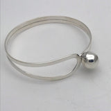 Sterling Silver Ball end split bracelet opening