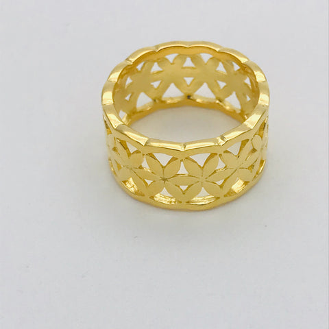 Flower Gold Dipped Ring
