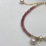 Tourmaline Freshwater AAA Pearl Gold Bracelet