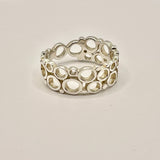 Sterling Silver Band With Holes Ring