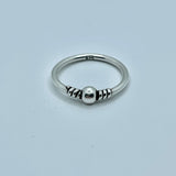 Sterling Silver Karen Tribal Swirl Ball Ring