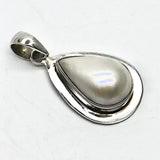 Sterling Silver Natural Mabe Pearl Teardrop Pendant