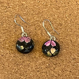 Hand made glass earrings 12mm