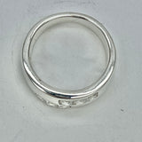 Sterling Silver Graduated Diamond Ring