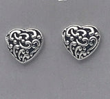 Heart Scrolls Stud Earrings