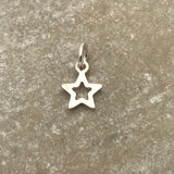 Sterling Silver Open Star cCharm