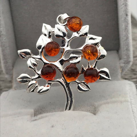 Amber Tree Pendant