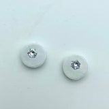 Diamond 4mm Solitaire Silver Earrings