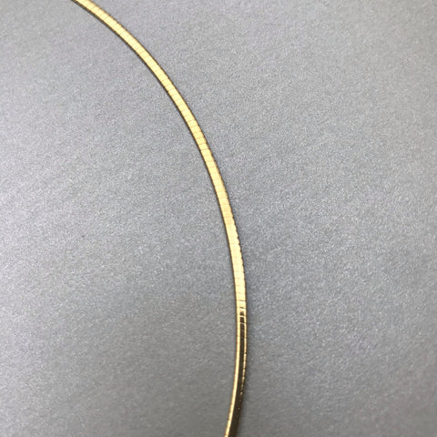 Omega Domed Gold/Silver reversible 1mm Chain