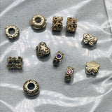 Sterling Silver European Large Hole Bead Pair