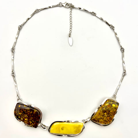 Statement Multi-stone Amber Necklace